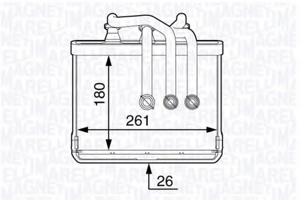 Imagine Schimbator caldura, incalzire habitaclu MAGNETI MARELLI 350218334000