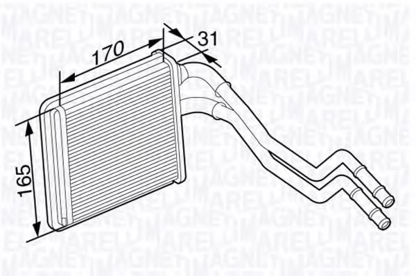 Imagine Schimbator caldura, incalzire habitaclu MAGNETI MARELLI 350218356000