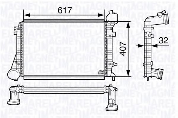 Imagine Intercooler, compresor MAGNETI MARELLI 351319202000