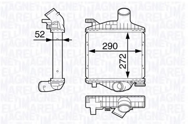 Imagine Intercooler, compresor MAGNETI MARELLI 351319202220