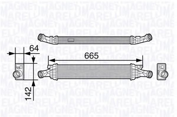 Imagine Intercooler, compresor MAGNETI MARELLI 351319202260