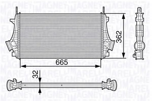 Imagine Intercooler, compresor MAGNETI MARELLI 351319202730