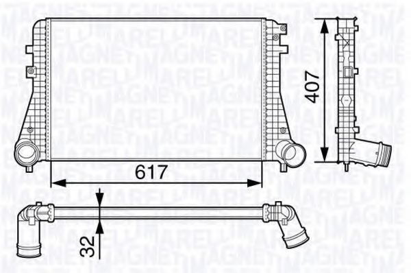 Imagine Intercooler, compresor MAGNETI MARELLI 351319202850