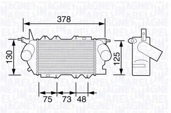 Imagine Intercooler, compresor MAGNETI MARELLI 351319203490