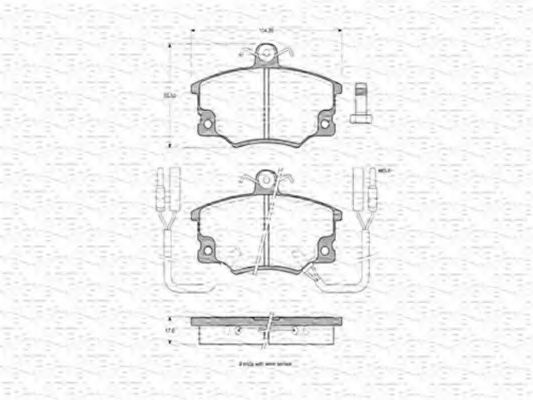 Imagine set placute frana,frana disc MAGNETI MARELLI 363702160144