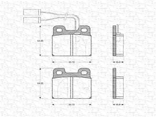 Imagine set placute frana,frana disc MAGNETI MARELLI 363702160155