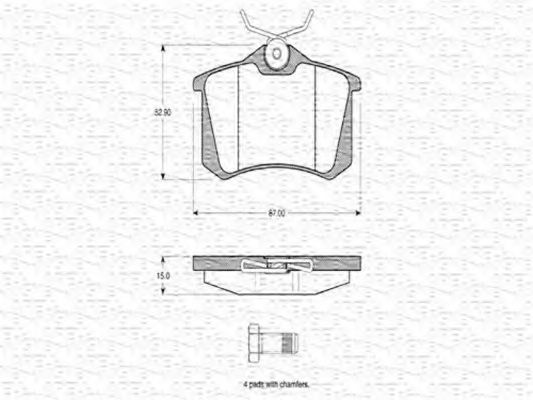 Imagine set placute frana,frana disc MAGNETI MARELLI 363702160201