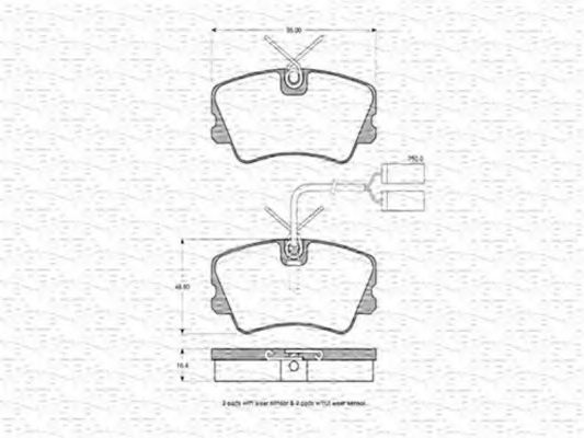 Imagine set placute frana,frana disc MAGNETI MARELLI 363702160207