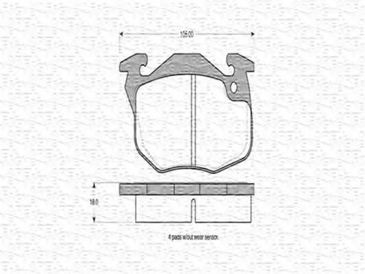 Imagine set placute frana,frana disc MAGNETI MARELLI 363702160215