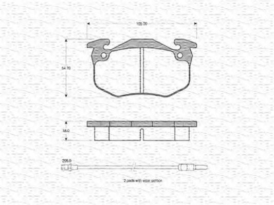 Imagine set placute frana,frana disc MAGNETI MARELLI 363702160218