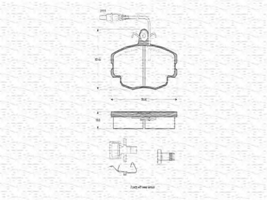 Imagine set placute frana,frana disc MAGNETI MARELLI 363702160294