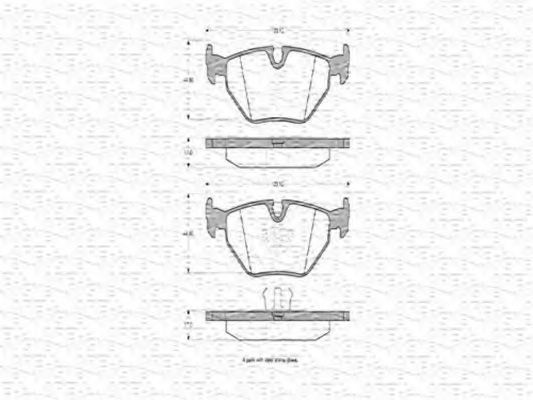 Imagine set placute frana,frana disc MAGNETI MARELLI 363702160308