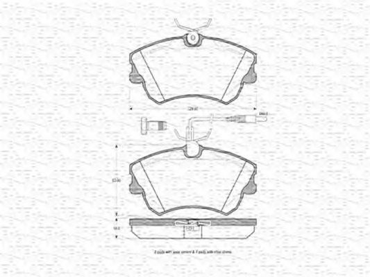 Imagine set placute frana,frana disc MAGNETI MARELLI 363702160459