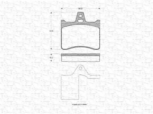 Imagine set placute frana,frana disc MAGNETI MARELLI 363702160460