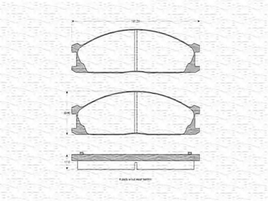 Imagine set placute frana,frana disc MAGNETI MARELLI 363702160515