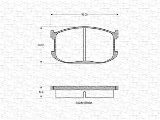 Imagine set placute frana,frana disc MAGNETI MARELLI 363702160709