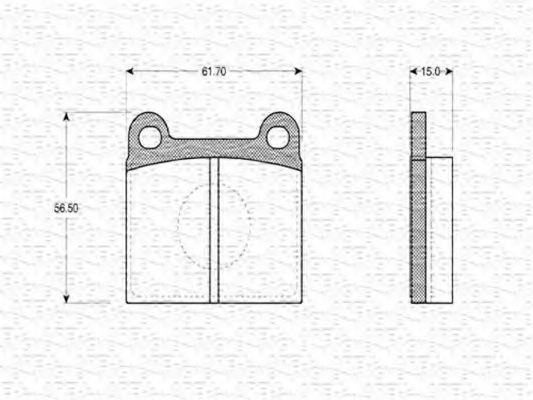 Imagine set placute frana,frana disc MAGNETI MARELLI 363702160980