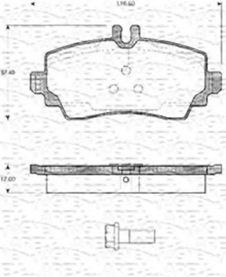 Imagine set placute frana,frana disc MAGNETI MARELLI 363702161041