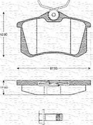 Imagine set placute frana,frana disc MAGNETI MARELLI 363702161074