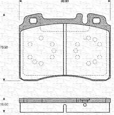 Imagine set placute frana,frana disc MAGNETI MARELLI 363702161076