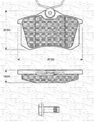 Imagine set placute frana,frana disc MAGNETI MARELLI 363702161089