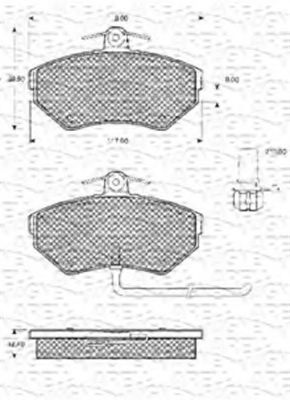 Imagine set placute frana,frana disc MAGNETI MARELLI 363702161090