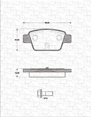 Imagine set placute frana,frana disc MAGNETI MARELLI 363702161163