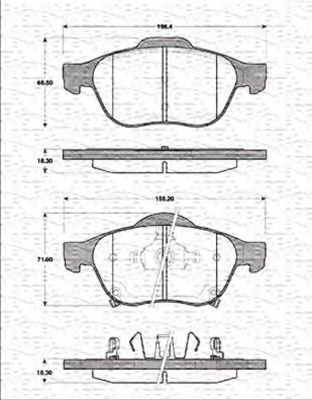 Imagine set placute frana,frana disc MAGNETI MARELLI 363702161176