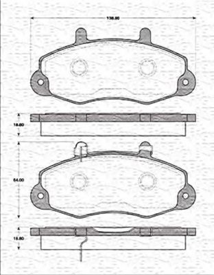 Imagine set placute frana,frana disc MAGNETI MARELLI 363702161192