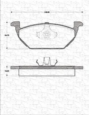 Imagine set placute frana,frana disc MAGNETI MARELLI 363702161201