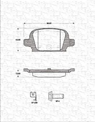 Imagine set placute frana,frana disc MAGNETI MARELLI 363702161272