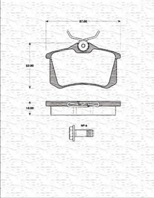 Imagine set placute frana,frana disc MAGNETI MARELLI 363702161328