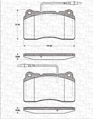 Imagine set placute frana,frana disc MAGNETI MARELLI 363702161373