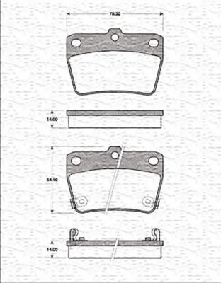 Imagine set placute frana,frana disc MAGNETI MARELLI 363702161390