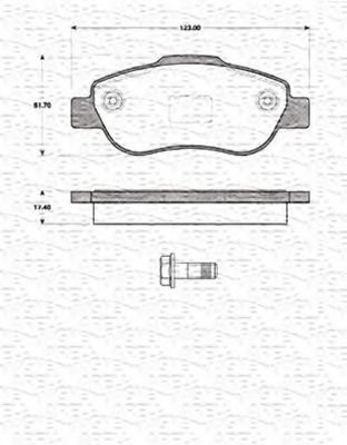 Imagine set placute frana,frana disc MAGNETI MARELLI 363702161409