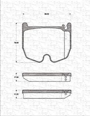 Imagine set placute frana,frana disc MAGNETI MARELLI 363702161411