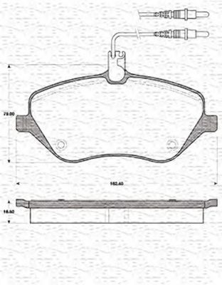 Imagine set placute frana,frana disc MAGNETI MARELLI 363702161416