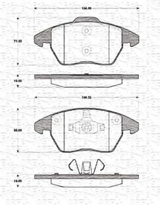 Imagine set placute frana,frana disc MAGNETI MARELLI 363702161417