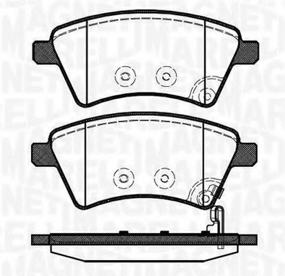 Imagine set placute frana,frana disc MAGNETI MARELLI 363916060241