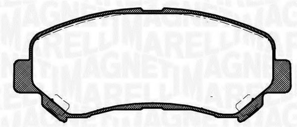 Imagine set placute frana,frana disc MAGNETI MARELLI 363916060351