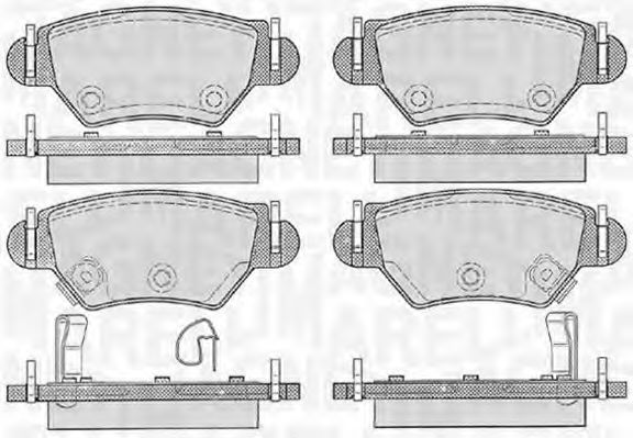 Imagine set placute frana,frana disc MAGNETI MARELLI 363916060357