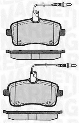 Imagine set placute frana,frana disc MAGNETI MARELLI 363916060376