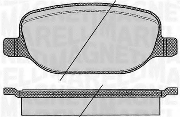 Imagine set placute frana,frana disc MAGNETI MARELLI 363916060425