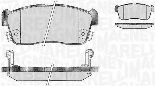 Imagine set placute frana,frana disc MAGNETI MARELLI 363916060471