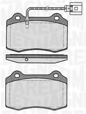 Imagine set placute frana,frana disc MAGNETI MARELLI 363916060554