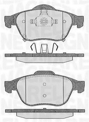 Imagine set placute frana,frana disc MAGNETI MARELLI 363916060595