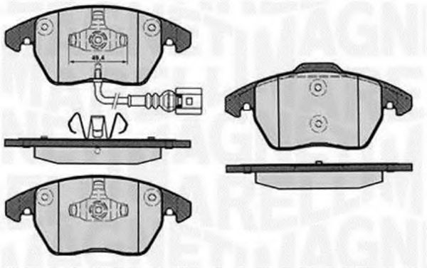 Imagine set placute frana,frana disc MAGNETI MARELLI 363916060657