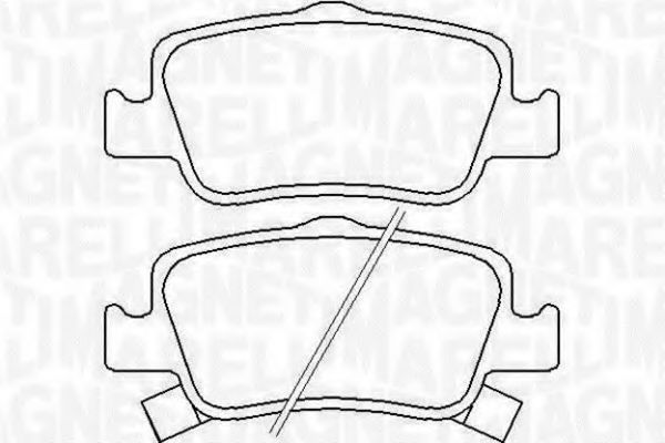 Imagine set placute frana,frana disc MAGNETI MARELLI 363916060666