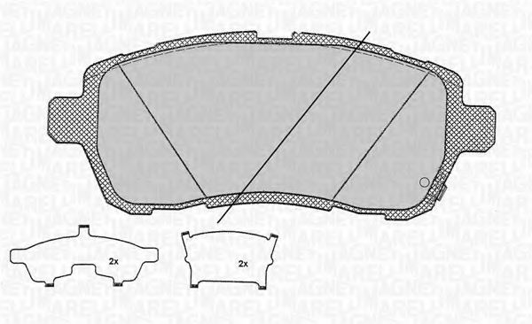 Imagine set placute frana,frana disc MAGNETI MARELLI 363916060684