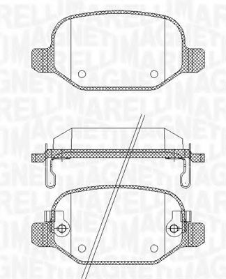 Imagine set placute frana,frana disc MAGNETI MARELLI 363916060688